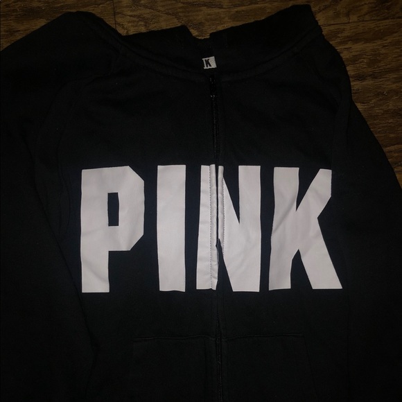 Black PINK VS Zip Up Jacket W/ Hoodie - Picture 2 of 5